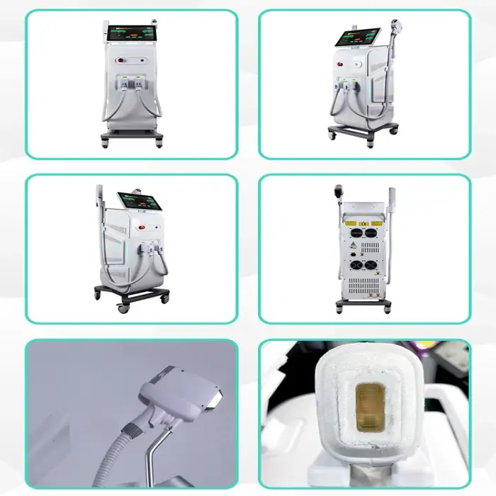 Newest Model Diode Laser Machine With 755 808 1064 Triple Wave 2024 Painless Tattoo Removal Skin Rejuvenation Laser Machine