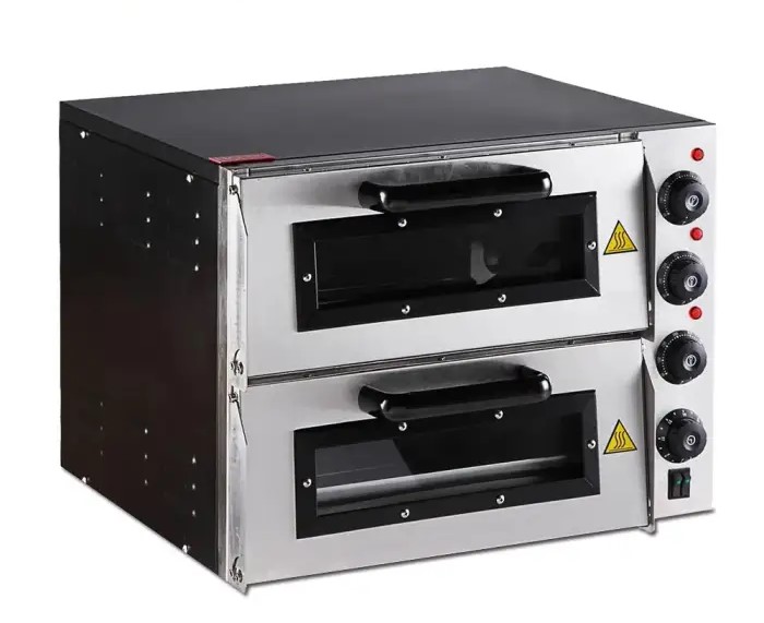 Electric Double Deck Pizza Oven for Home and Commercial Use