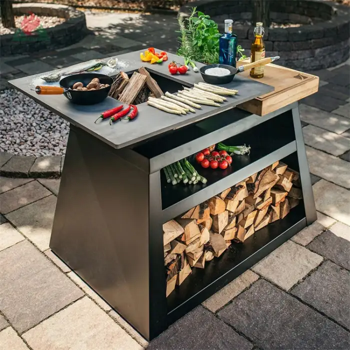 Corten Brasero BBQ grills charcoal barbecue grills corten steel charcoal bbq grill outdoor