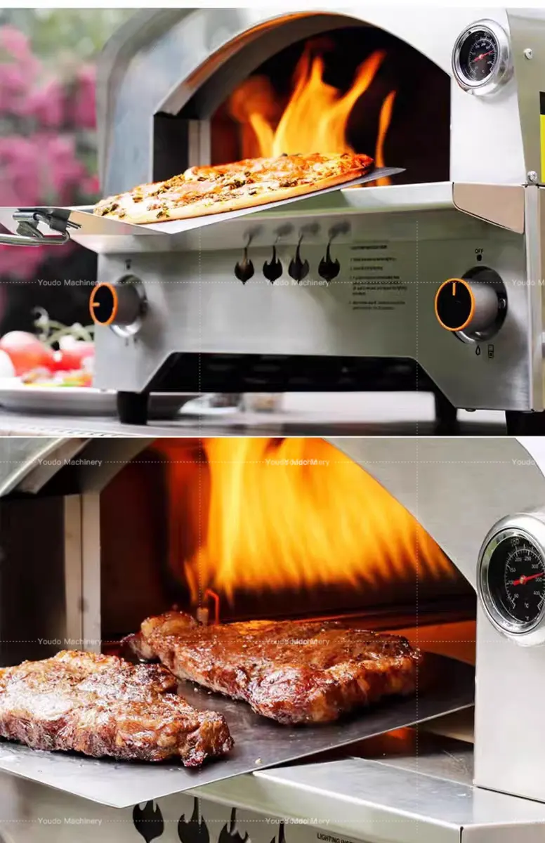 Gas Propane Pizza Oven and BBQ Grill for Outdoor Cooking.