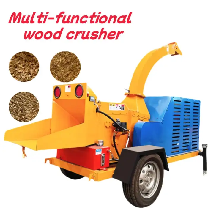 Mobile Diesel Wood Crusher Machine With 220V