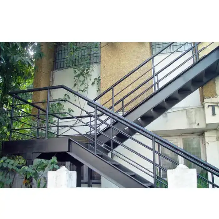 Prefabricated Exterior Stairs Straight Wooden Stairs For Outside Prices