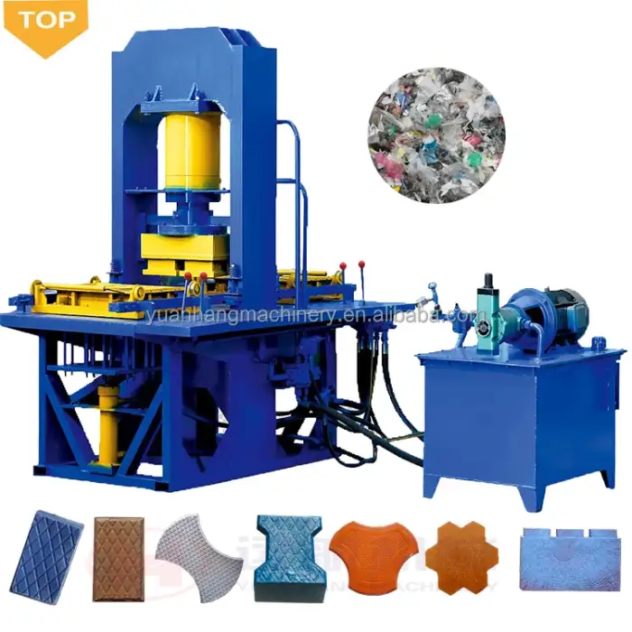 Automatic Plastic Recycling Block Making Machine for Road Paving and Recycled Floor Tiles