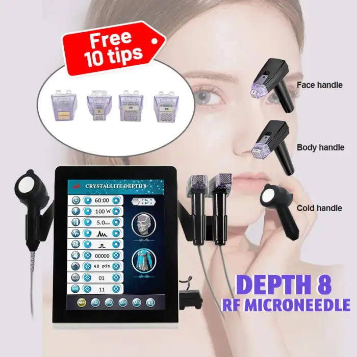 NNEW DESIGN: 4-TIP FRACTIONAL RF MICRONEEDLE, FACE LIFTING, ACNE &amp; WRINKLE REMOVAL