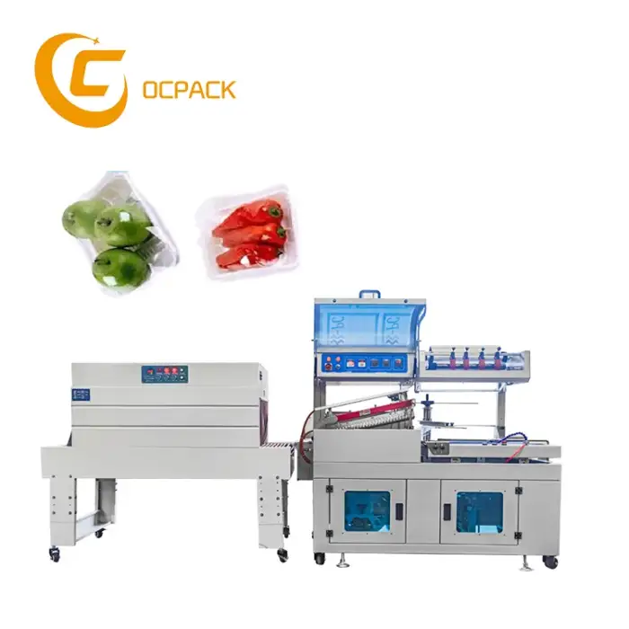 High Performance High Speed Automatic Vegetable Fruit Film Heat Sealing Shrink Machine