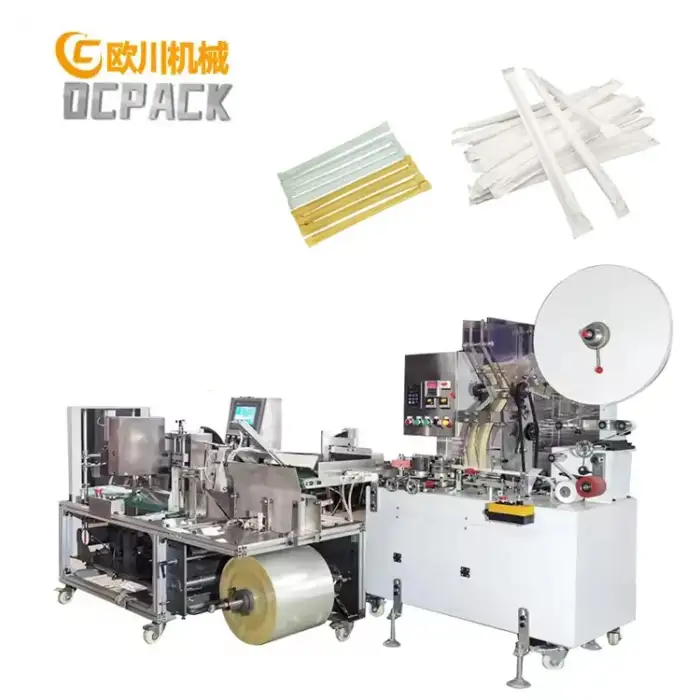 Individual Chopstick Single Paper Straw Packing Wrapping Machine