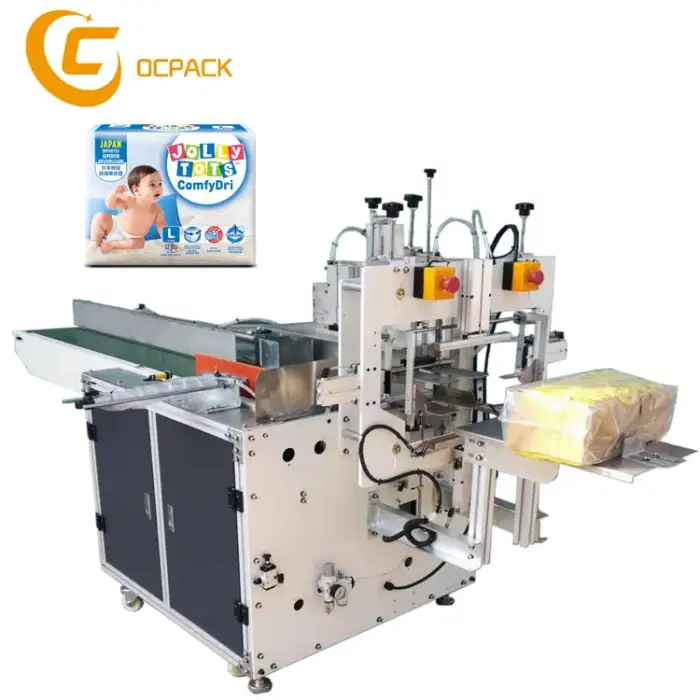 Semi-automatic baby diaper pampers packing machine