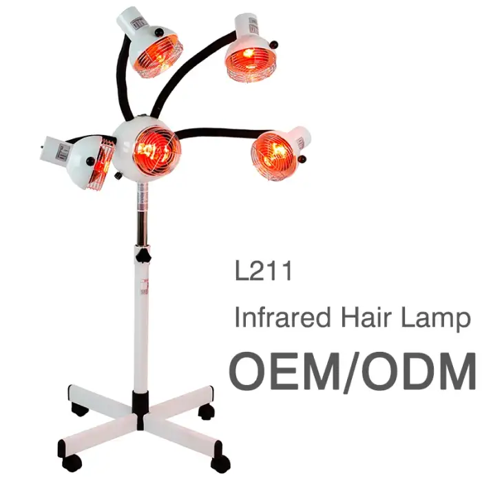 L211 PROFESSIONAL INFRARED THERAPY: HEATING STAND LAMP, PHYSIOTHERAPY MASSAGE WITH 5 LAMPS