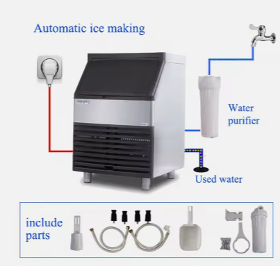 Home Ice Cube Maker Machine - 25KG, 54KG, 68KG Ice Cube Production