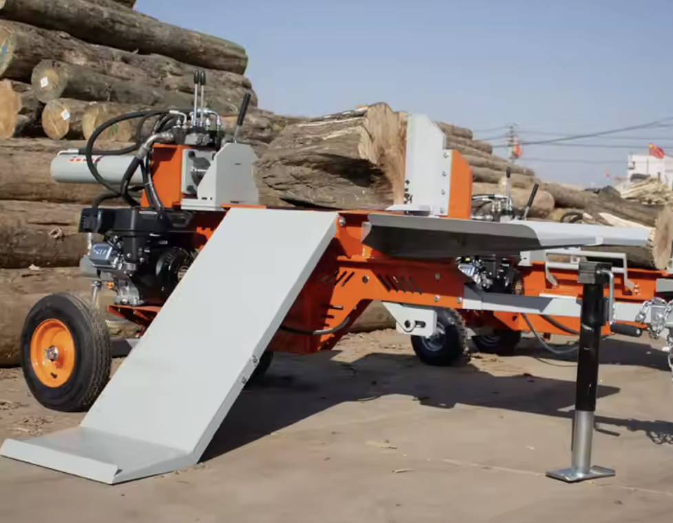 Hydraulic wood log cutter and firewood processor