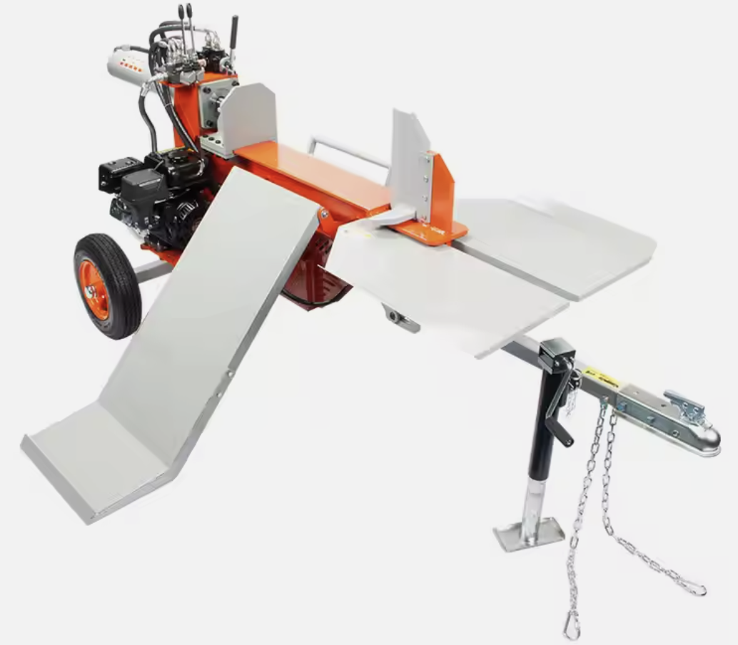 Hydraulic wood log cutter and firewood processor