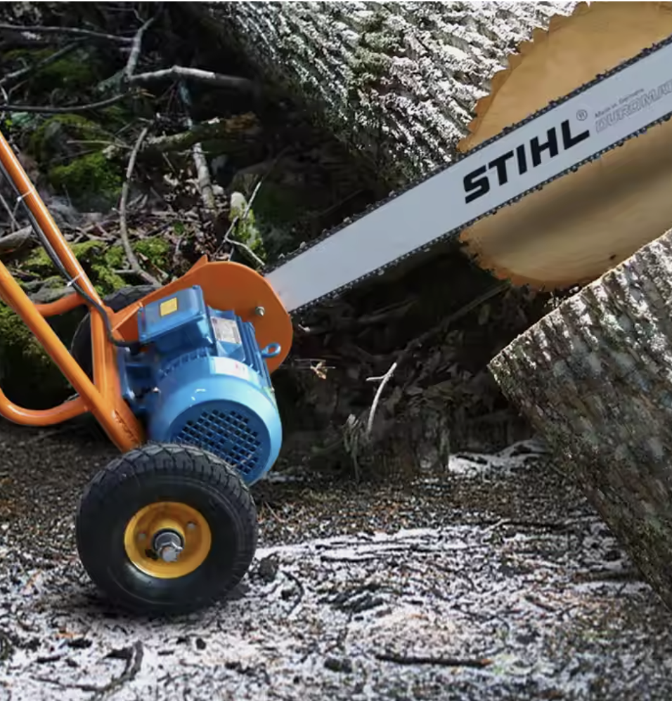 professional log slaher wood cutting chainsaw machine