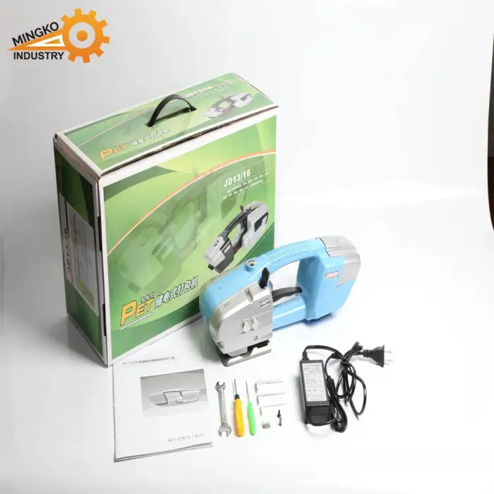 Boxing Machines JD13/16 Handheld Portable Electric Strapping Wrapping Tool With Two Battery For 13/16mm PP/PET