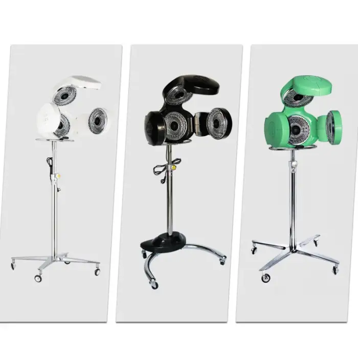 PROFESSIONAL SALON EQUIPMENT: STANDING HAIR DRYER WITH ADJUSTABLE FLOOR HOOD, BONNET, ROLLING WHEELS FOR OUTDOOR USE