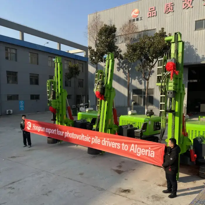 Hongrun HR-500Q photovoltaic solar spiral pile rig/screw photovolataic pile driver/Mini Mobile Pile Drilling Rig