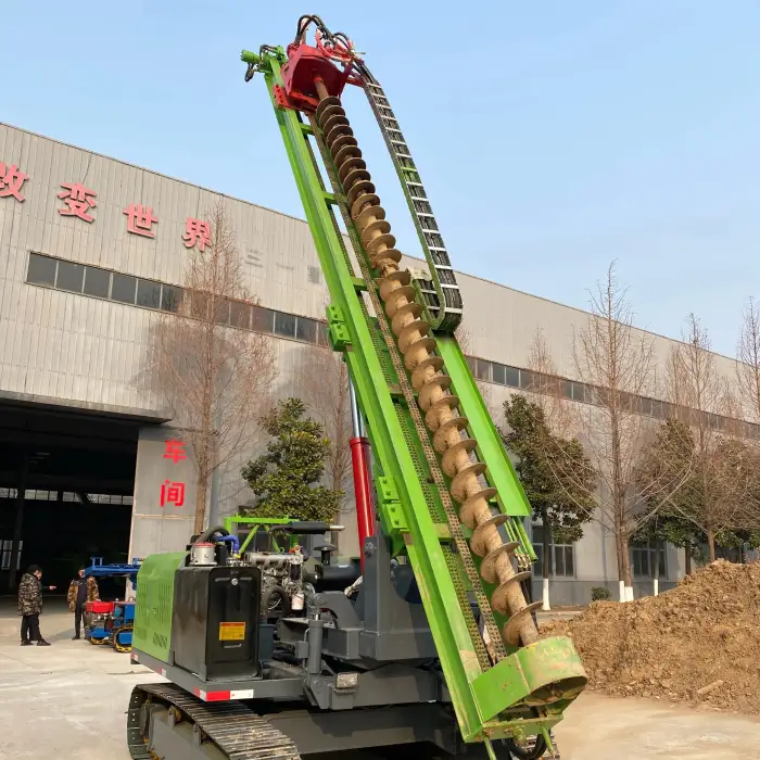 Hongrun HR-500Q photovoltaic solar spiral pile rig/screw photovolataic pile driver/Mini Mobile Pile Drilling Rig