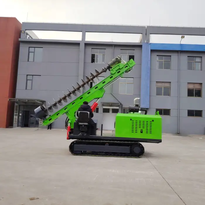 Hongrun HR-500Q photovoltaic solar spiral pile rig/screw photovolataic pile driver/Mini Mobile Pile Drilling Rig