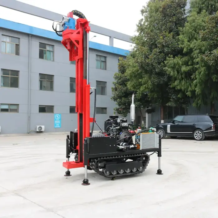 Dual power head water well drilling rig