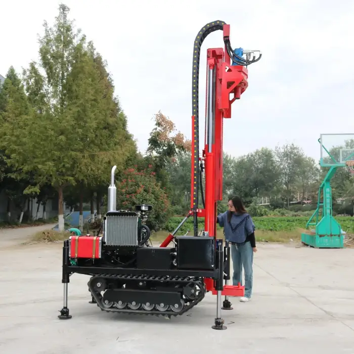 Dual power head water well drilling rig