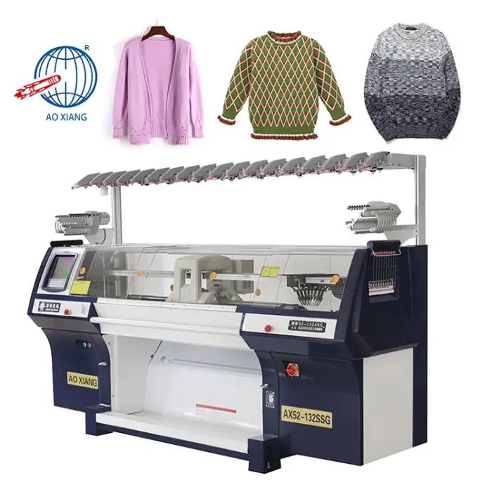 52inch 72inch 80inch Double System Computerized Flat Hat Scarf Making Sweater Knitting Machine