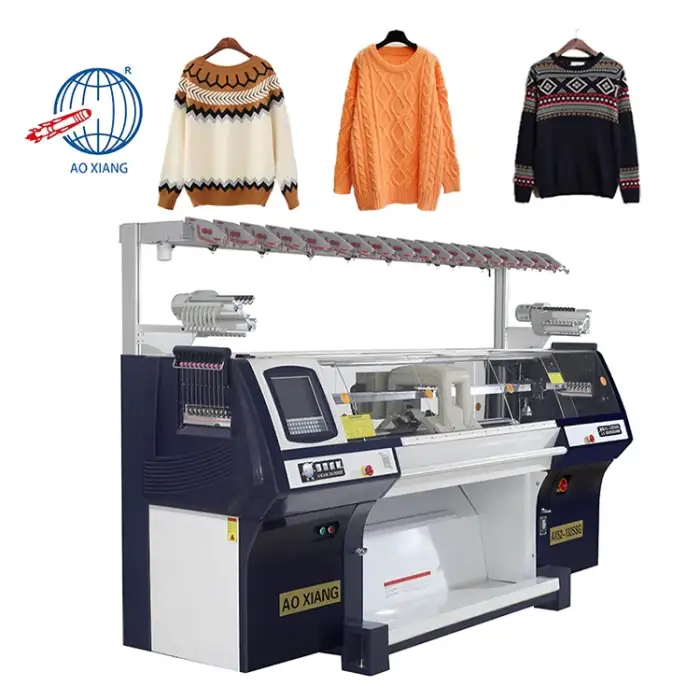 52inch 72inch 80inch Double System Computerized Flat Hat Scarf Making Sweater Knitting Machine