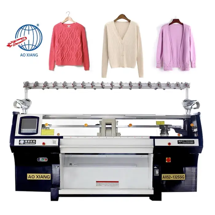 52inch 72inch 80inch Double System Computerized Flat Hat Scarf Making Sweater Knitting Machine