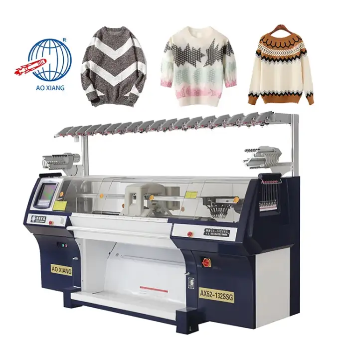 52inch 72inch 80inch Double System Computerized Flat Hat Scarf Making Sweater Knitting Machine