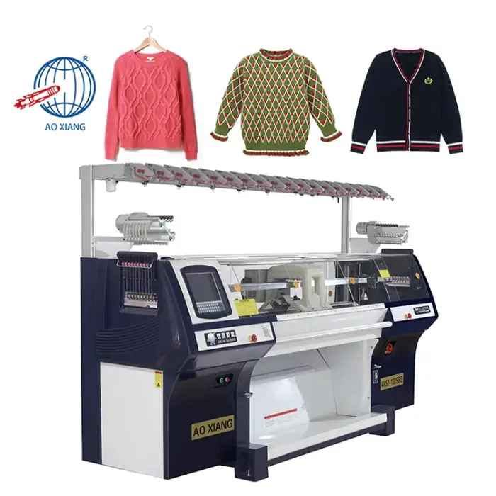 52inch 72inch 80inch Double System Computerized Flat Hat Scarf Making Sweater Knitting Machine