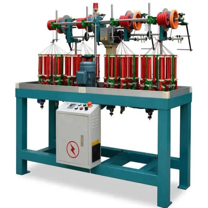 16 Spindle Round Sneaker Lace Making Machine - High-Speed Braiding Machine for Fishing Line and Traction Rope