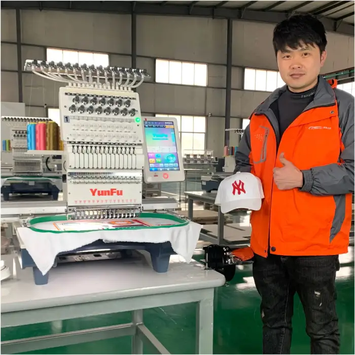 High Speed 12 needles Automatic Apparel Machinery Price Fabric T Shirt  Hat Flat Multi Needle 1 2 4 Heads Embroidery Machine