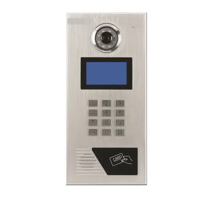 2 apartments video door phone wired intercom building system 8monitor add 2outdoor unit