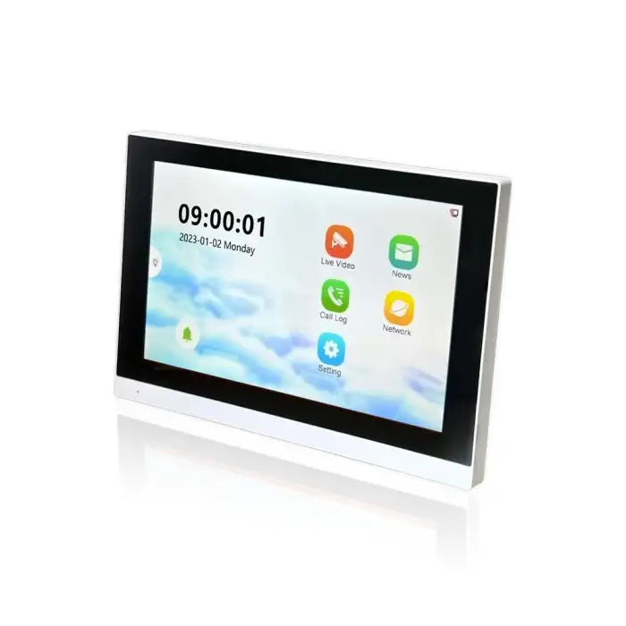 VI01 7 inch Touch screen video intercom system with face access control terminal and IP Camera VI01