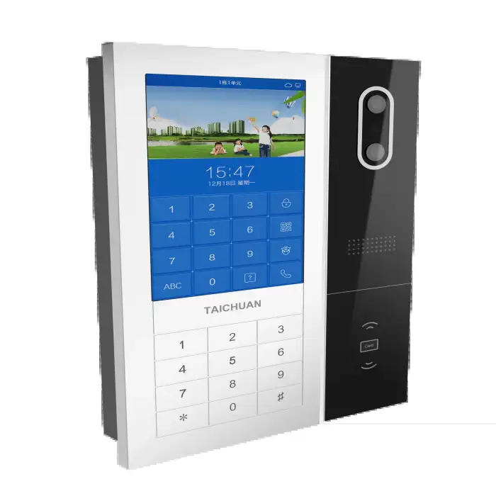 Fingerprint Unlock Ip Video Intercom Full Digital Facial recognition Video Door Entry System Intercom System