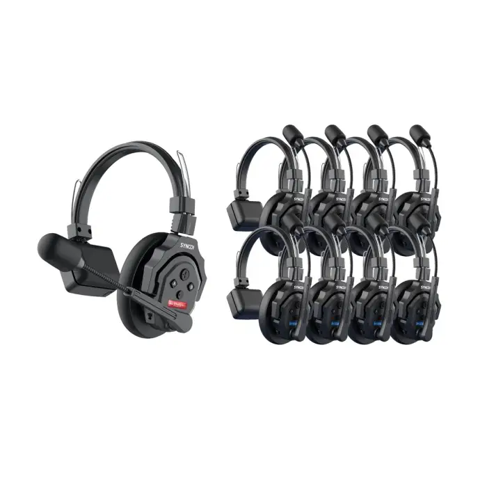 SYNCO Xtalk X9 2.4G Wireless Intercom System MasterFree Noise reduction Intercom Headset for Filmmaking Live Broadcast