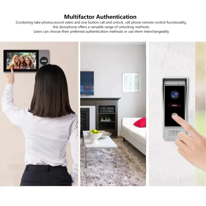 Tuya Wifi Door Intercom System Wired Video Intercom Doorbell System 7 Inch Video Intercom With Wifi