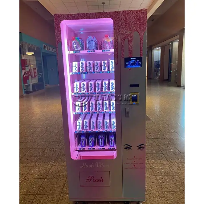 Pink Small Lashes Hair Bundles Wigs Vending Machine for Shopping Mall