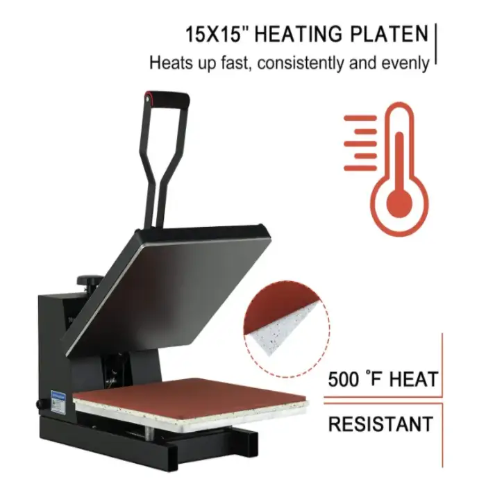 38cm*38cm  High Pressure Heat Press Machine | Flatbed Printer