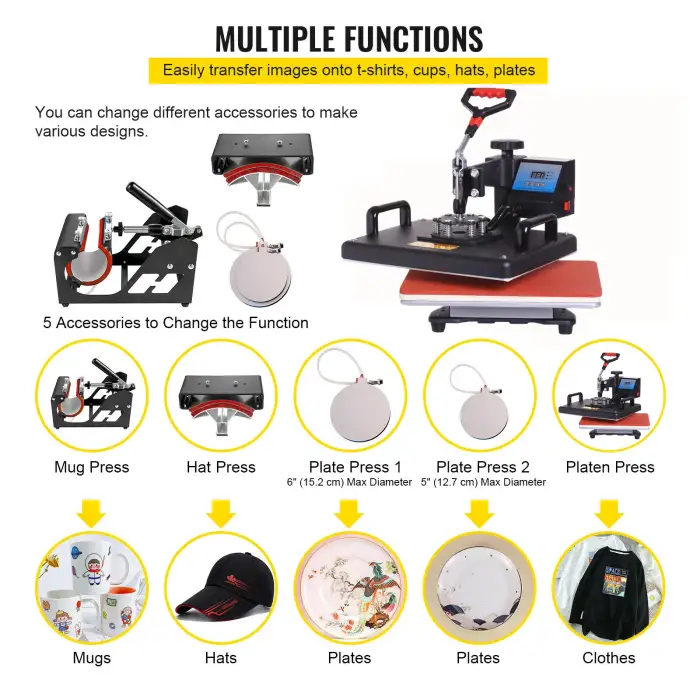 Heat Sublimation Transfer Machine 12x15 inch maquina de sublimacio  15 in 1 Heat Press Machines  for  t -shirt  1