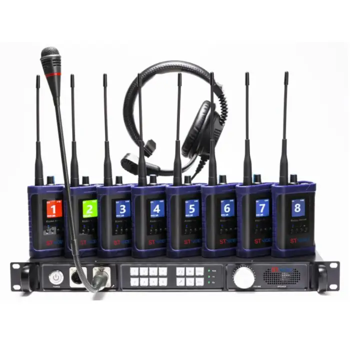 1 to 8 Channel Wireless Intercom System Reach to 2000m Radio TV Broadcasting Equipment STW-BS1008