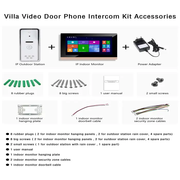 High Praise10'' Multi Touch Screen Panel Intercom System Apartment Doorphone System For Home Remotely Open The Electronic Lock