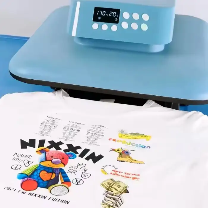 PUHUI 35x35cm HE350 Small Flat Heat Press Machine Automatic Open sublimation transfer machine