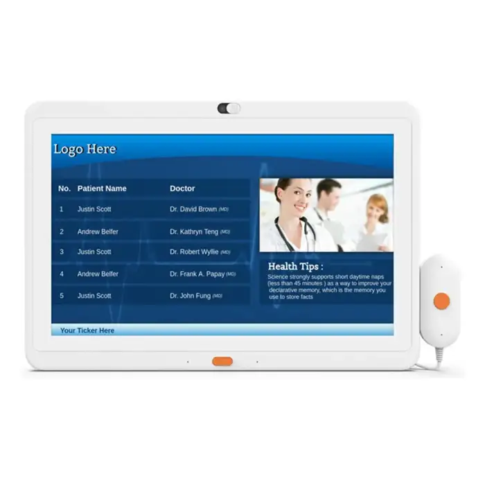 15.6 Inch Medical Intercom Management System Hospitals Nursing Homes Aged Care Wired Nurse Call Button Voice Pager WiFi Camera