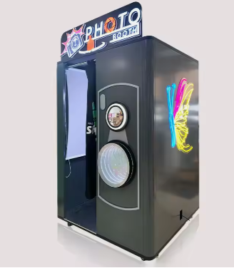 Selfie Photo Booth Machine with Printer - Quick Print Digital Vending Kiosk for ID Photos