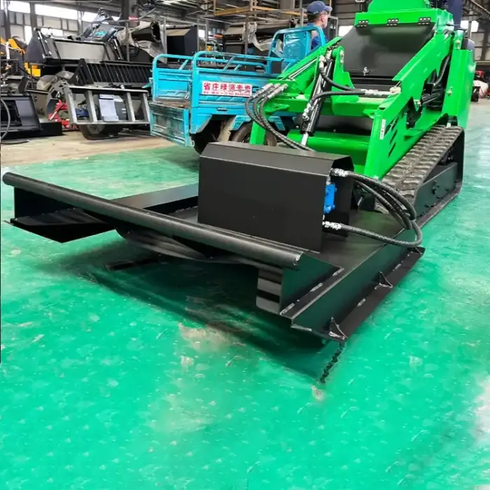 High-flow hydraulic mini tracked skid steer loader