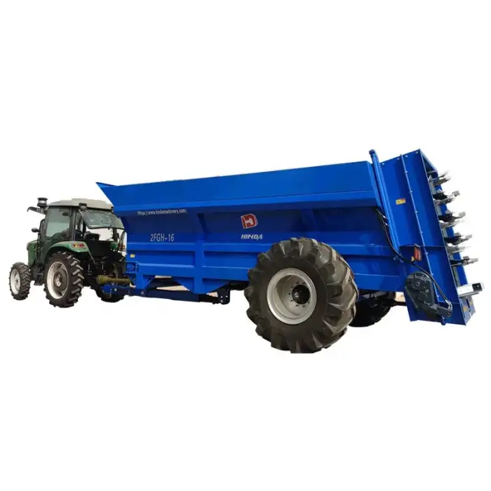 Tractor-towed rear vertical double auger manure spreader organic fertilizer spreader machine