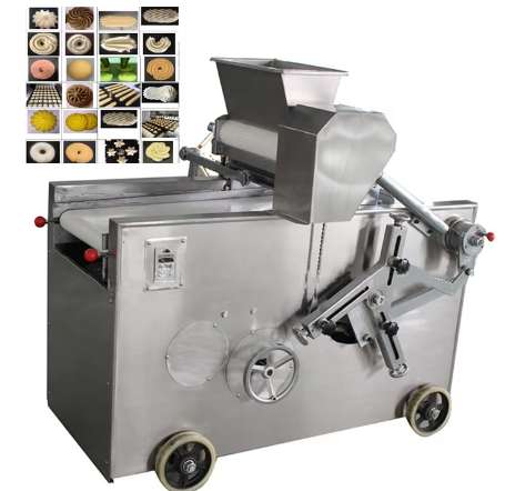 Auto Extrusion and Wire Cutter Semi Meringue Cookie Dough Cut Small Biscuit Make Machine