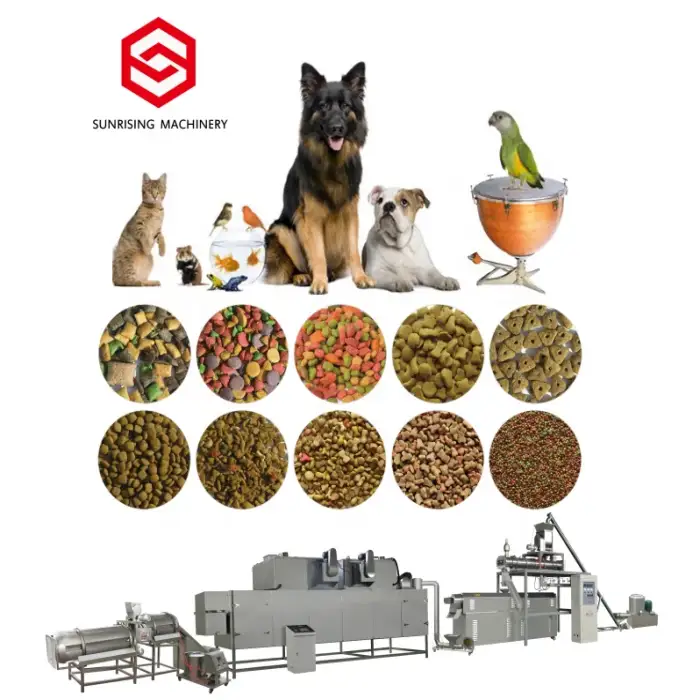 Full Auto Large-Capacity Dog Food Production Line: Stainless Steel Twin-Screw Pump with Mini Steam Engine