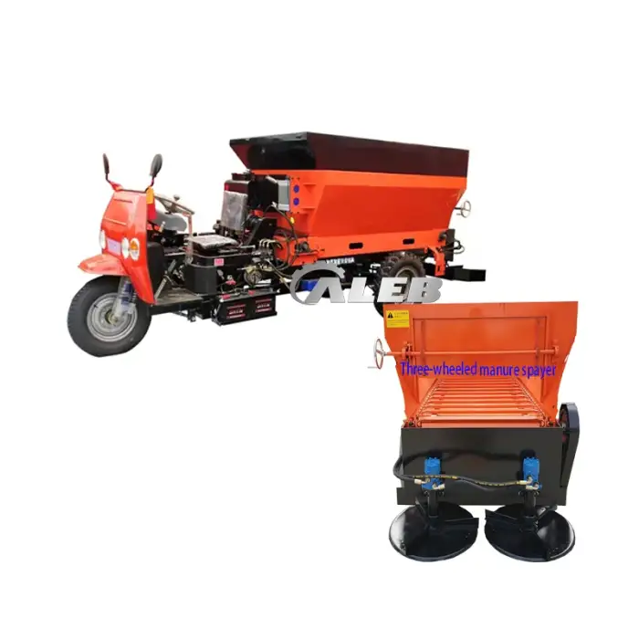 SFJ-1.5 manure spreader tractor trailed double transmission chains farmyard manure spreader large fertilizer spreading machine