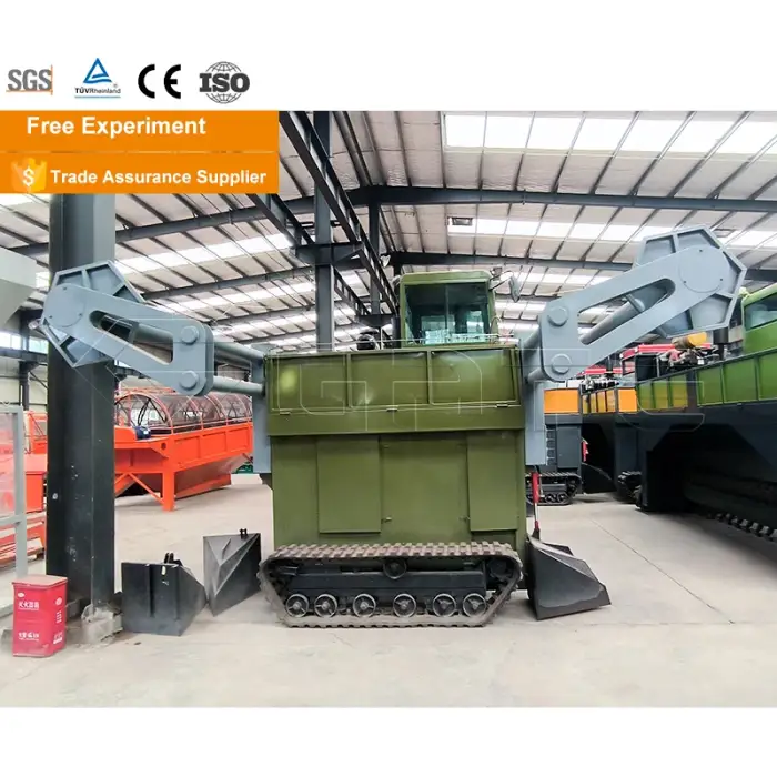 GATE Rabbit Manure Compost Turner Machine Automated Municipal Waste Turner Composter Machine Food Waste Mulch Spreader Turner