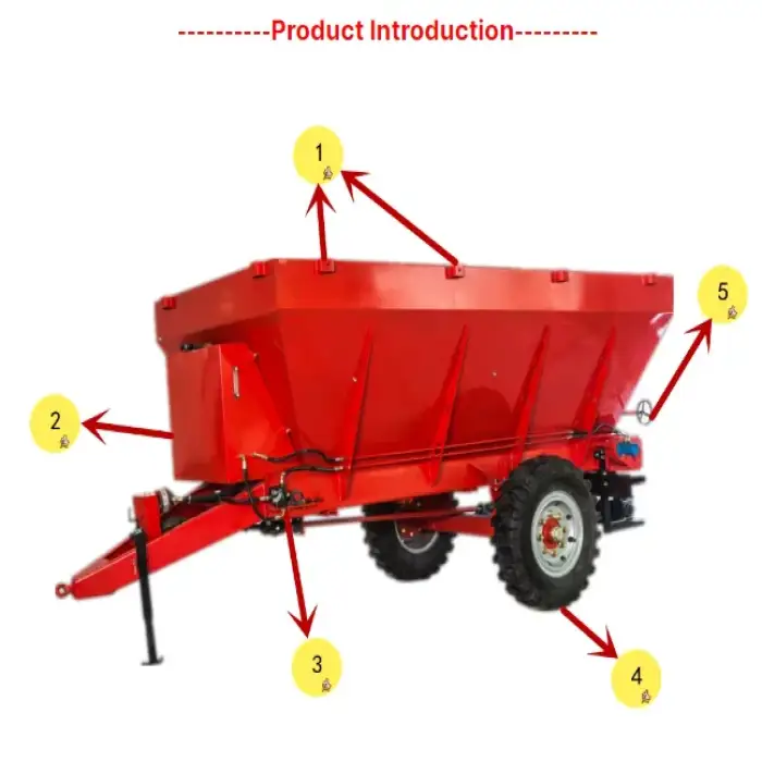 Wet Manure Spreader 1.3T Cow Dung Spreader Agricultural machinery